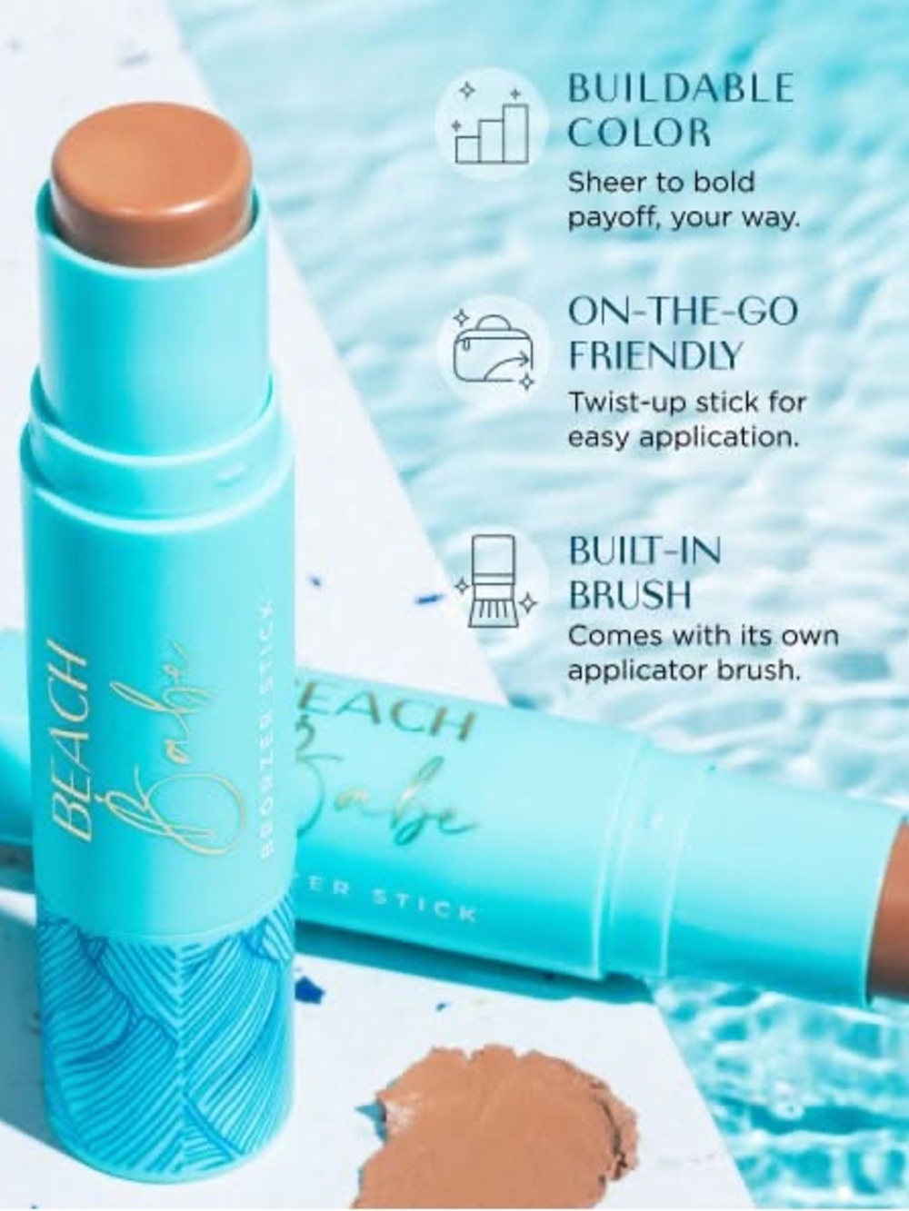 Beach Babe Bronzer Stick -Bronzer LWYA Love Who You Are Caribbean Crush - Picture 15 of 15